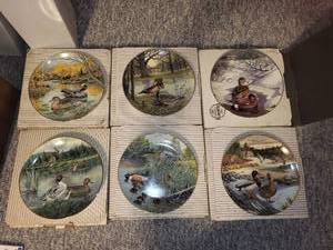 lot 37 image: Set of 6 Knowles Living With Nature Duck Collection Plates - Limited Edition