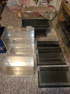 lot 64 image: Collection of 11 Acrylic Clear Display Cases in Various Sizes