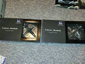 lot 69 image: Set of 2 Falcon Models Wings of Fame Diecast Navy Planes