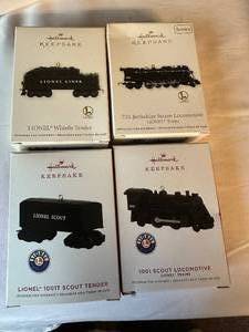 lot 171 image: Set of 4 Hallmark Lionel Train Keepsake Ornaments 2019