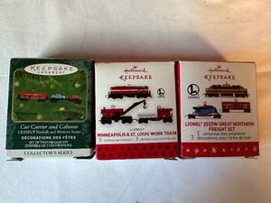 lot 173 image: Hallmark Keepsake Train Ornaments Collection - Set of 3