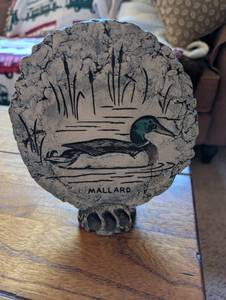 lot 221 image: Vintage Mallard Duck Stone Garden Ornament