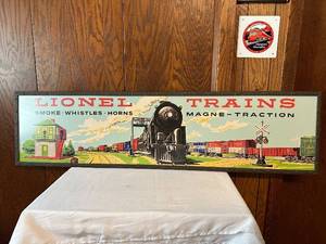 lot 300 image: Lionel Trains Magne-Traction Advertising Sign