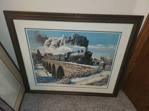 lot 303 image: Vintage 1983 Steam on Stone Framed Print