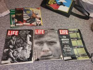 lot 308 image: Collection of Vintage LIFE Magazines and Sport Newspapers