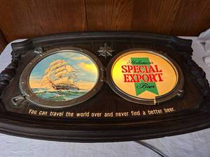 lot 408 image: Vintage Heilemans Special Export Beer Sign with Nautical Design