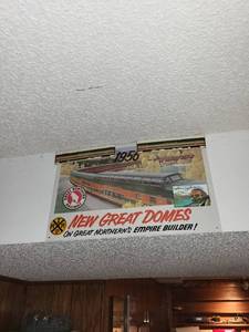lot 513 image: Collection of Vintage Railroad Advertising Signs