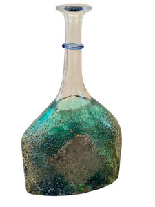 lot 36 image: Bertil Vallien Green Satellite Glass Vase, Kosta Boda Sweden
