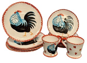 lot 52 image: Hand Painted Italian Dinnerware Set for Neiman Marcus
