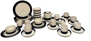 lot 34 image: Thomas Brushed Cobalt 33-Piece Dinnerware Set - German Porcelain