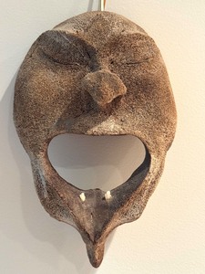 lot 45M image: Unique Handcrafted Whale Bone Wall Mask Sculpture