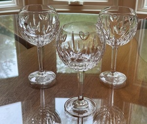 lot 57 image: Set of Three Waterford Love Toasting Wine Balloon Glass