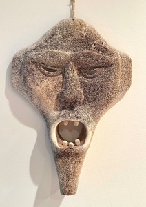 lot 8 image: Unique Handcrafted Wale Bone Face Mask Wall Art