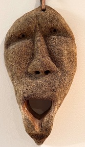 lot 15M image: Handcrafted Wale Bone Mask Sculpture