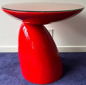 lot 15N image: LL - Vintage Red Modern Flow Side Table