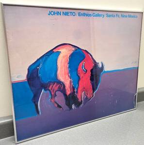 lot 101N image: LL - John Nieto Buffalo Print Signed Enthios Gallery Santa Fe