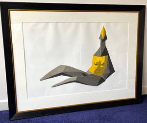 lot 111N image: LL - Framed Lynn Chadwick Lithograph Seated Figure