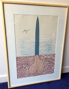 lot 116N image: LL - Scissors as Monument by Claes Oldenburg Framed Art Print