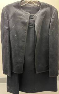 lot 122N image: LL - Louis Feraud Paris Black Jacket and Skirt Set Size 38