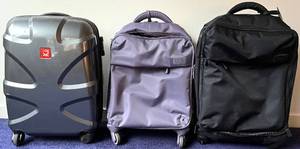 lot 132N image: LL - Set of 3 Rolling Carry-On Suitcases Titan and Lipault