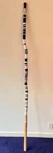 lot 139N image: LL - Peter Robinson 6ft Hand-Carved Spirit Stick with Painted Head
