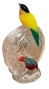 lot 45HA image: Large Pino Signoretto Murano Glass Birds Nest
