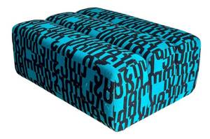 lot 18 image: UPLR - Lazar Industries Vintage Ottoman with Kvadrat Upholstery