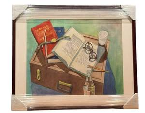 lot 48DF image: LLO - Framed Original Watercolor Still Life by Christopher Foote