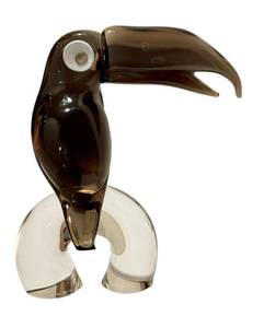 lot 53HA image: K - Licio Zanetti Signed Murano Glass Toucan Sculpture
