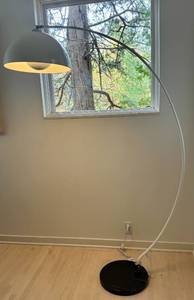 lot 69 image: UPLR - Modern Arc Floor Lamp with Black Marble Base
