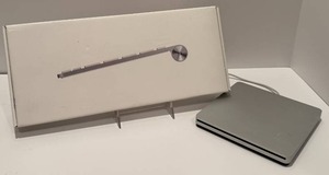 lot 112 image: LR - Apple Wireless Keyboard Model A1314 and Apple USB SuperDrive Model A1270