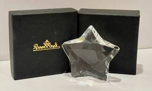 lot 125 image: LR - Rosenthal Crystal Star Paperweight with Box