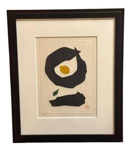 lot 141 image: DR - Framed Haku Maki Poem 71-87 Japanese Woodblock Print 88202