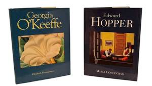 lot 166 image: LR - Georgia OKeeffe and Edward Hopper Large Hardcover Art Books Set