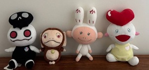lot 182 image: MBR - Set of 4 Takashi Murakami 12-Inch Plush Toys with Tags including Takashi Murkami Miss Good Things