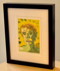 lot 189A image: ULO - Jon Neuse Framed Abstract Portrait Artwork