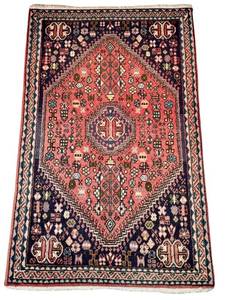 lot 204 image: MBR - Persian Style Area Rug Geometric Medallion Design