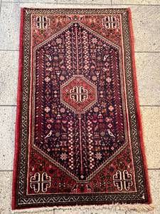 lot 207 image: MBR - Persian Style Handwoven Wool Rug 24 x 42 with Geometric Pattern