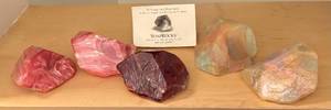 lot 211 image: MBR - Set of 5 SoapRocks Gemstone-Inspired Decorative Soaps