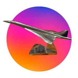 lot 216 image: LLO - Metal Concorde Model Plane on Stand