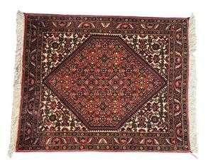 lot 223 image: MBR - Persian Style Rug 26x21 Inch Floral Geometric Design