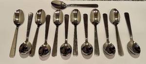 lot 235J image: K - Set of 13 Villeroy & Boch 1810 Stainless Steel Serving Spoons