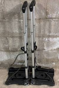 lot 243 image: G - Set of 2 American Tourister Folding Luggage Carts with Telescoping Handles