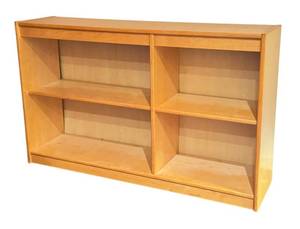 lot 252J image: LLO - Danish-Made 4-Shelf Wooden Bookcase