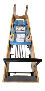 lot 18AA image: G - Balanced Body Pilates Reformer with Adjustable Springs and Headrest