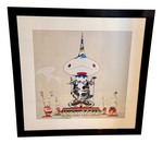 Framed Takashi Murakami Reversed Double Sided Helix White Lithograph