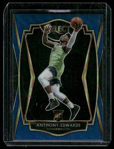 lot 8 image: Anthony Edwards RC   2021 Panini Select Premier Level #169 Minnesota Timberwolves Basketball Card