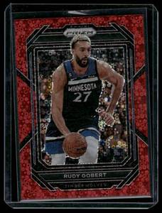 lot 15 image: Rudy Gobert  014100  2022 Panini Prizm Fast Break Red Prizm #67 Minnesota Timberwolves Basketball Card