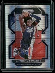 lot 24 image: Anthony Edwards    2021 Panini Prizm #37 Minnesota Timberwolves Basketball Card