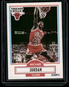 lot 31 image: Michael Jordan    1990 Fleer #26 Chicago Bulls Basketball Card